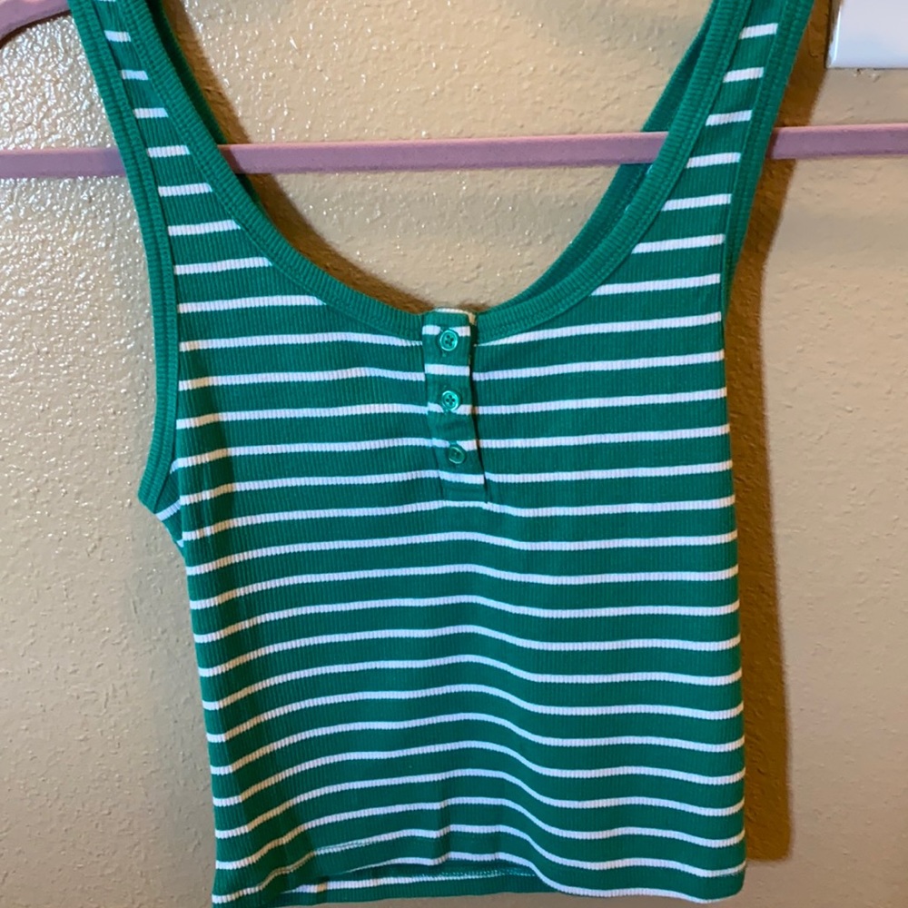 White and Green Tee.